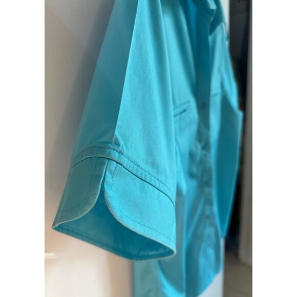 Chico's Size 2 Women No-Iron Short Sleeve Button-Up Blouse - Picture 6 of 6